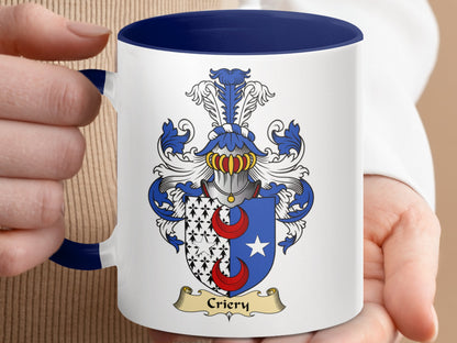 Criery Scottish Clan Coat of Arms Accent Coffee Mug - Living Stone Gifts