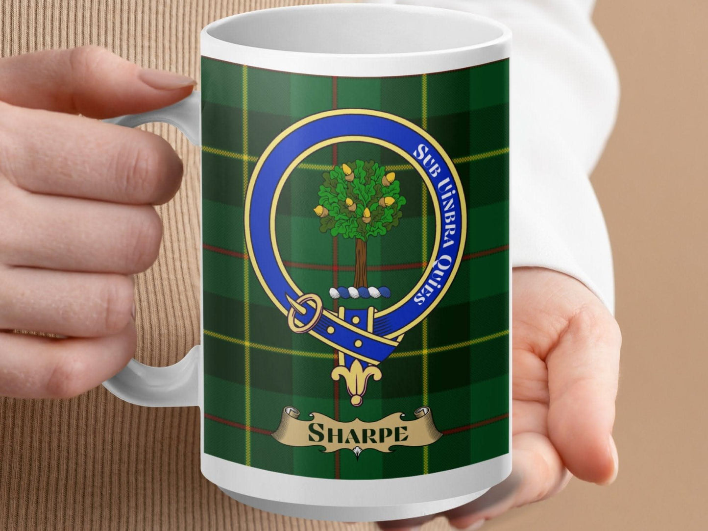 Sharpe Crest Mug with Tartan Decoration Mug product
