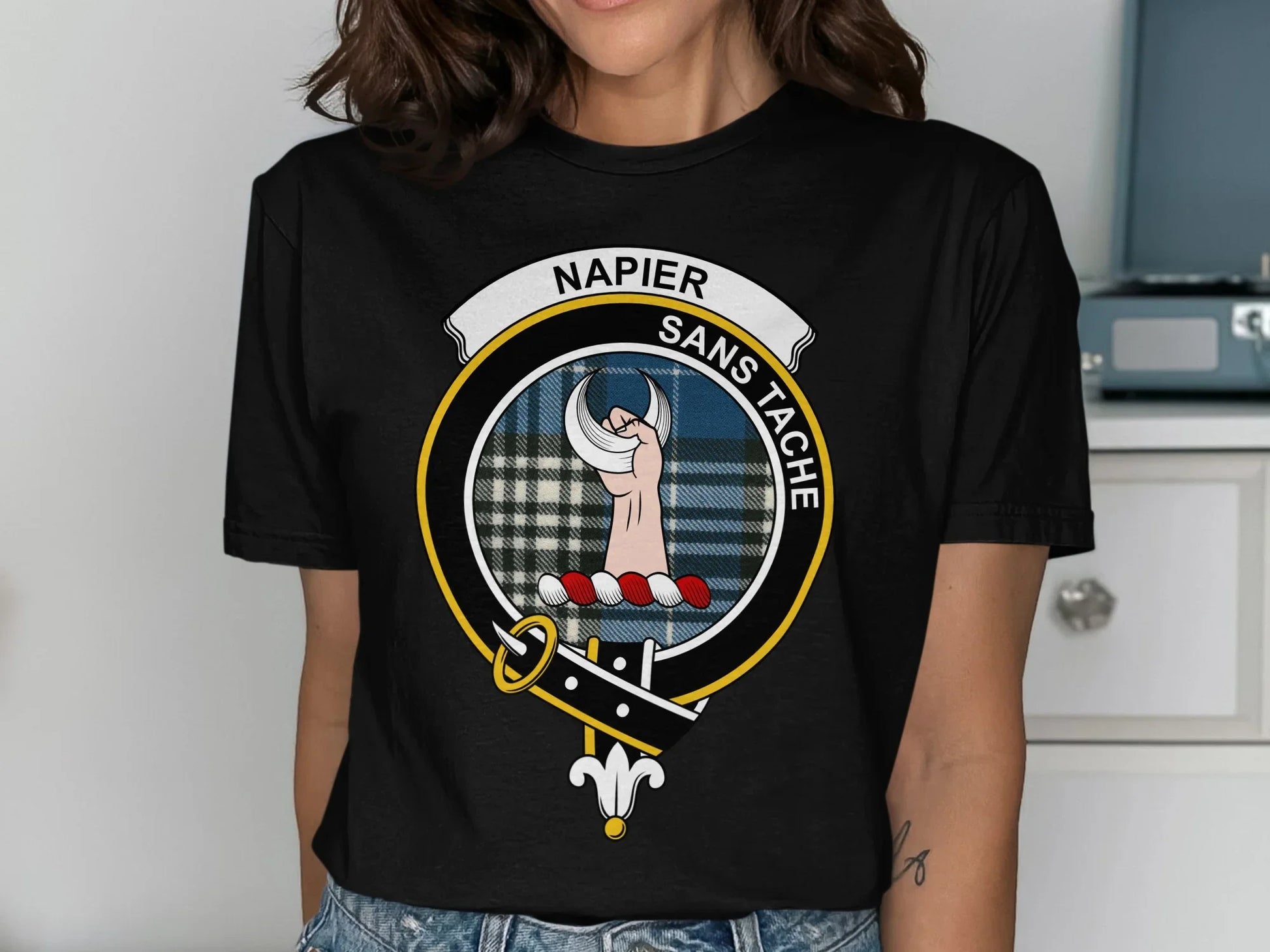 Napier Sans Tache Clan Crest Emblem Shirt product type