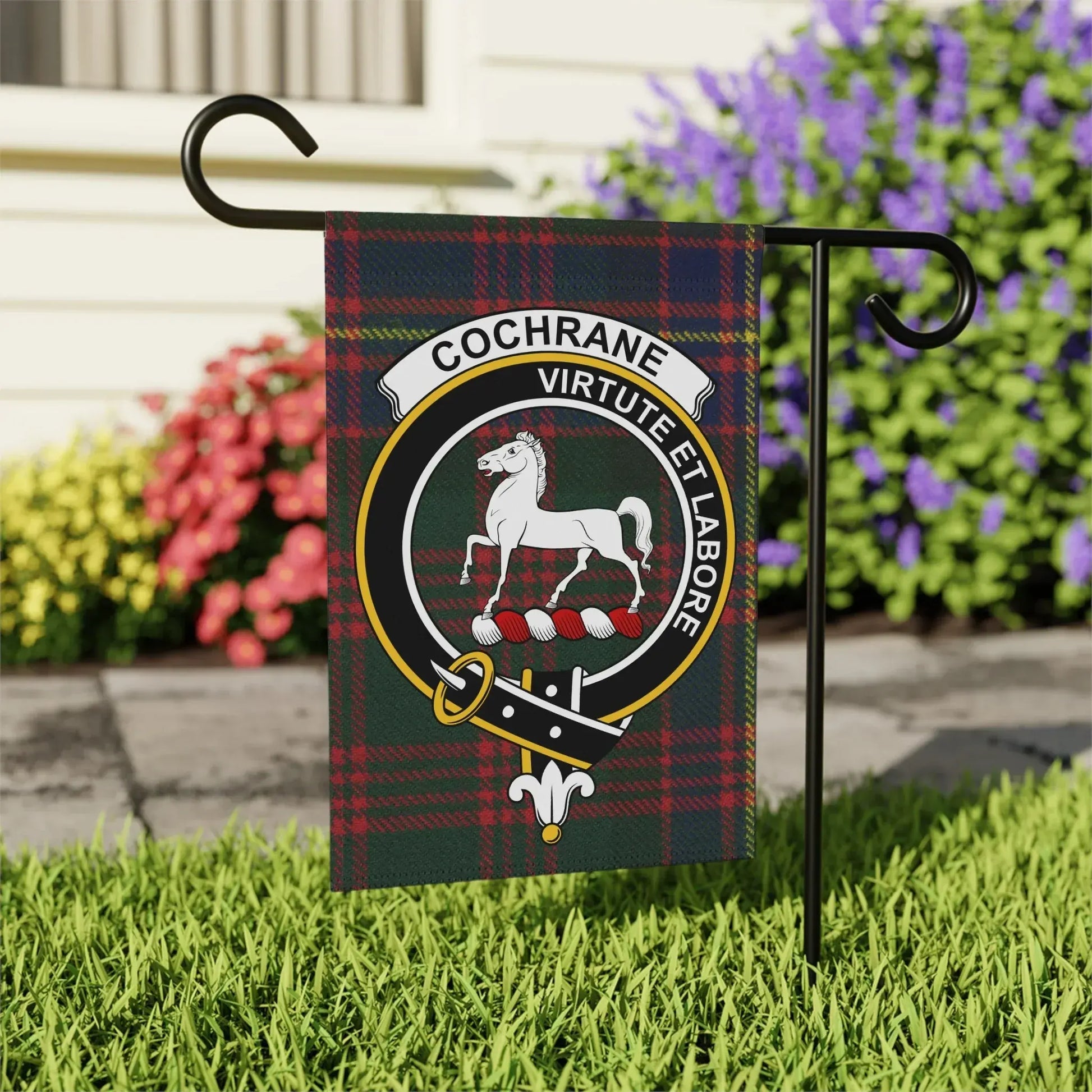 Cochrane Virtute et Labore Emblem Garden Flag product