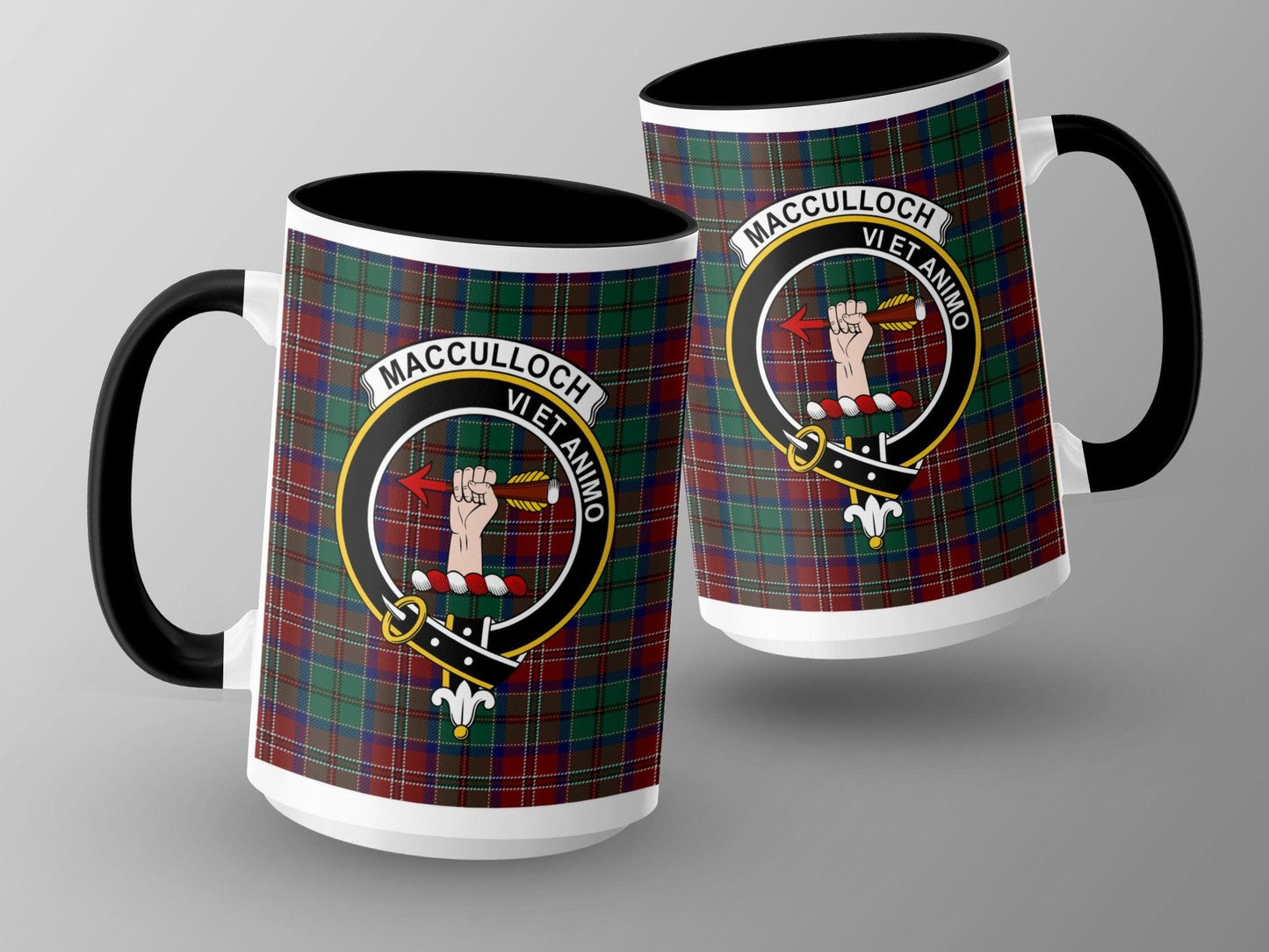 Macculloch Clan Crest Scottish Tartan Design Mug - Living Stone Gifts