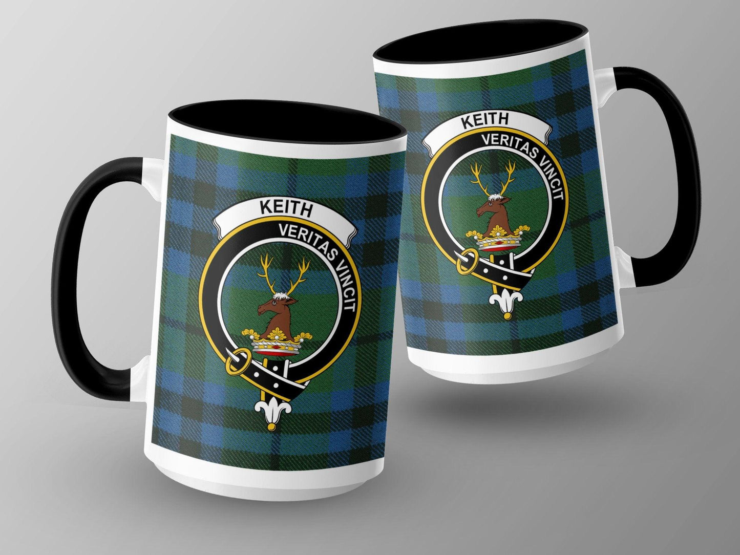 Stylish Keith Clan Crest Tartan Plaid Pattern Mug - Living Stone Gifts