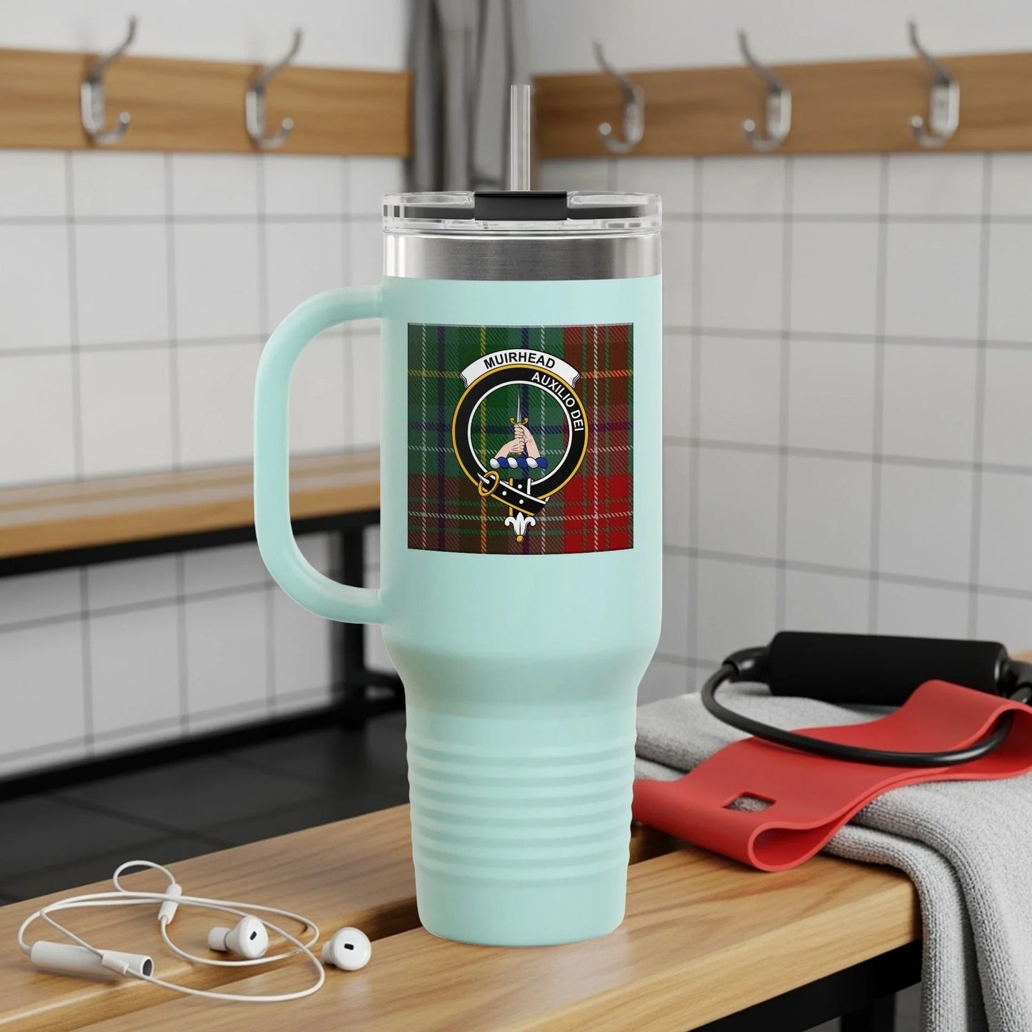 Muirhead Clan Badge Tartan Travel Mug product type