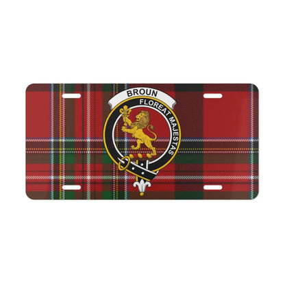 Custom Scottish Tartan Clan Crest License Plate product type