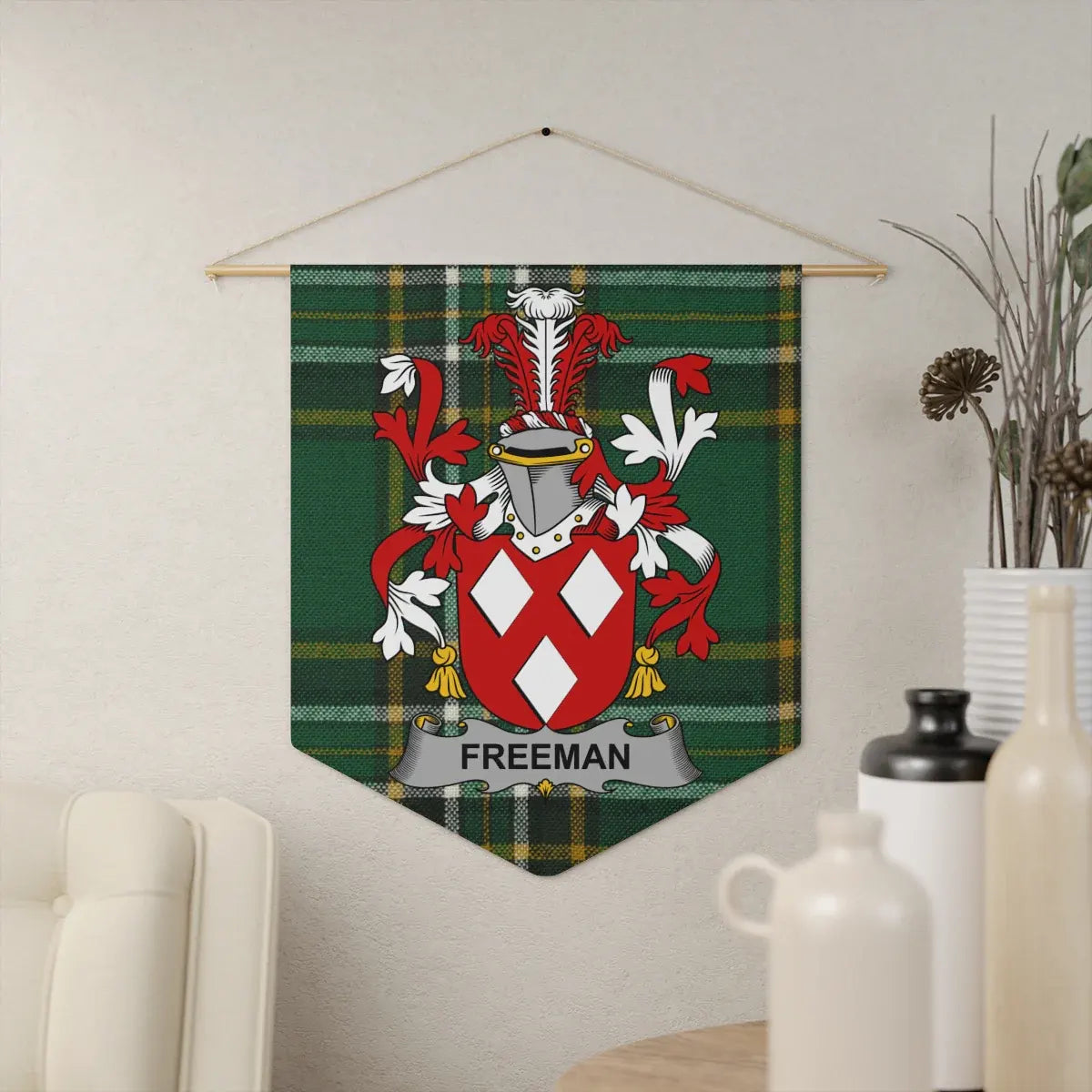 Custom Family Crest Wall Hanging Tapestry product type