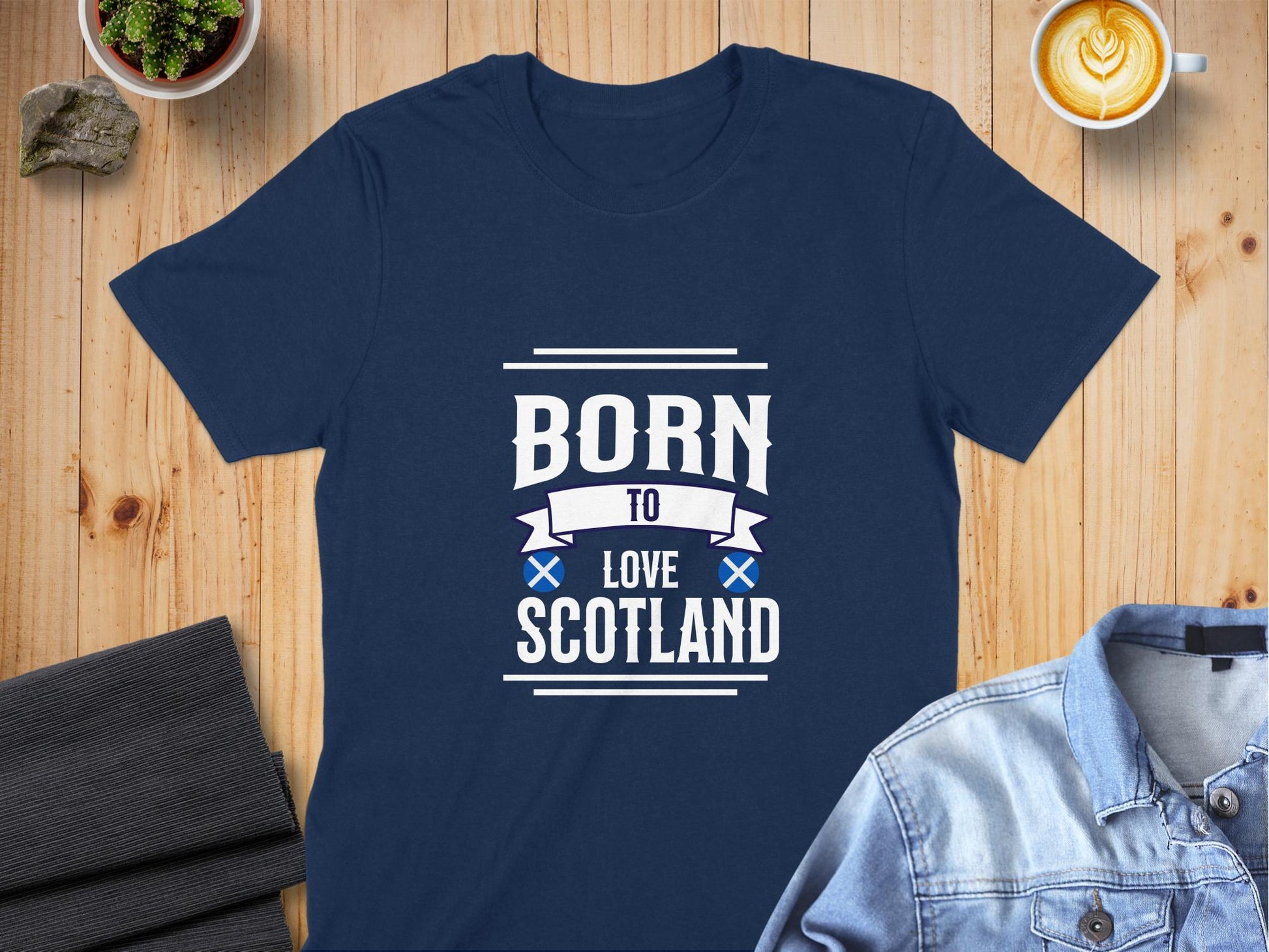 Born To Love Scotland Graphic Printed T-Shirt - Living Stone Gifts