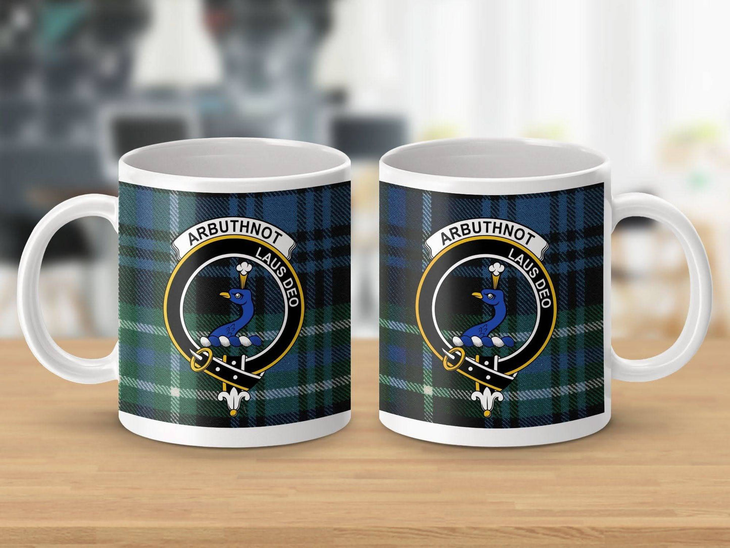 Arbuthnot Crest Clan Badge Tartan Pattern Mug product