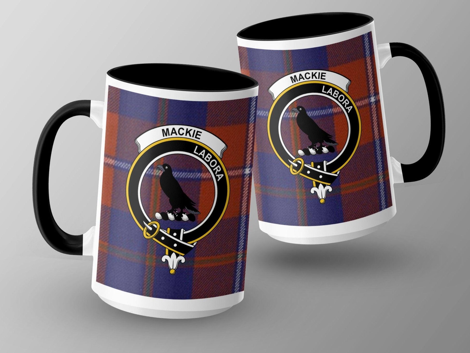 Scottish Mackie Tartan Clan Crest Plaid Design Mug - Living Stone Gifts