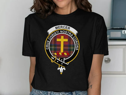 Mercer Family Crest T-Shirt with Clan Badge product type