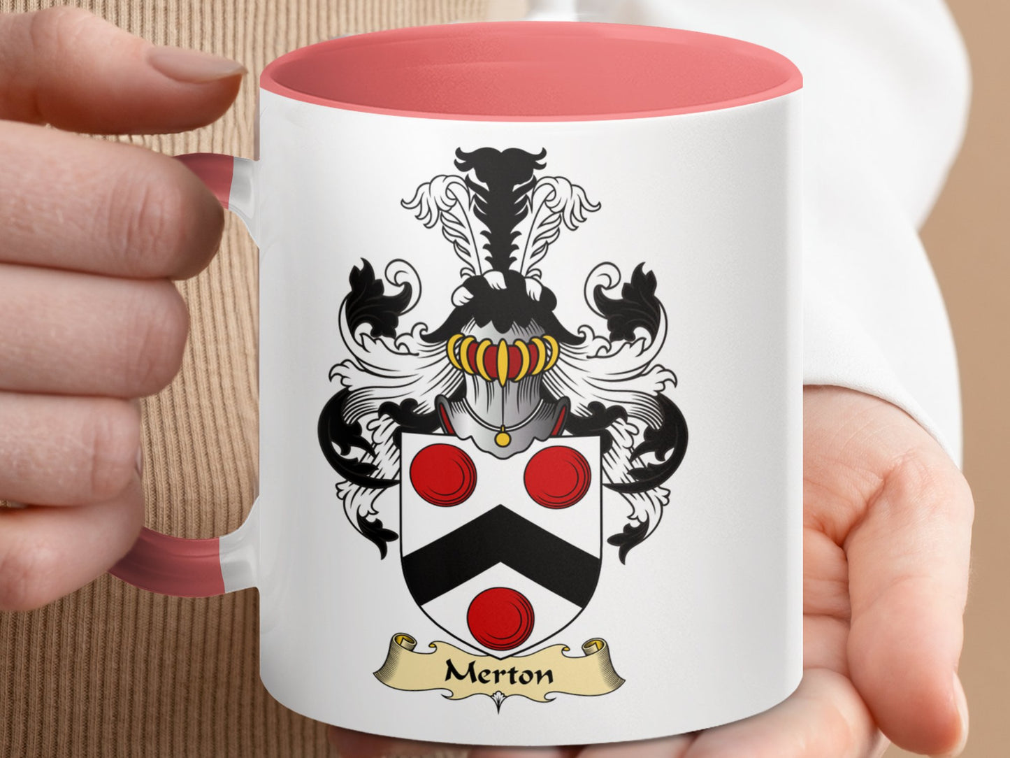 Scottish Clan Merton Surname Coat of Arms Mug - Living Stone Gifts