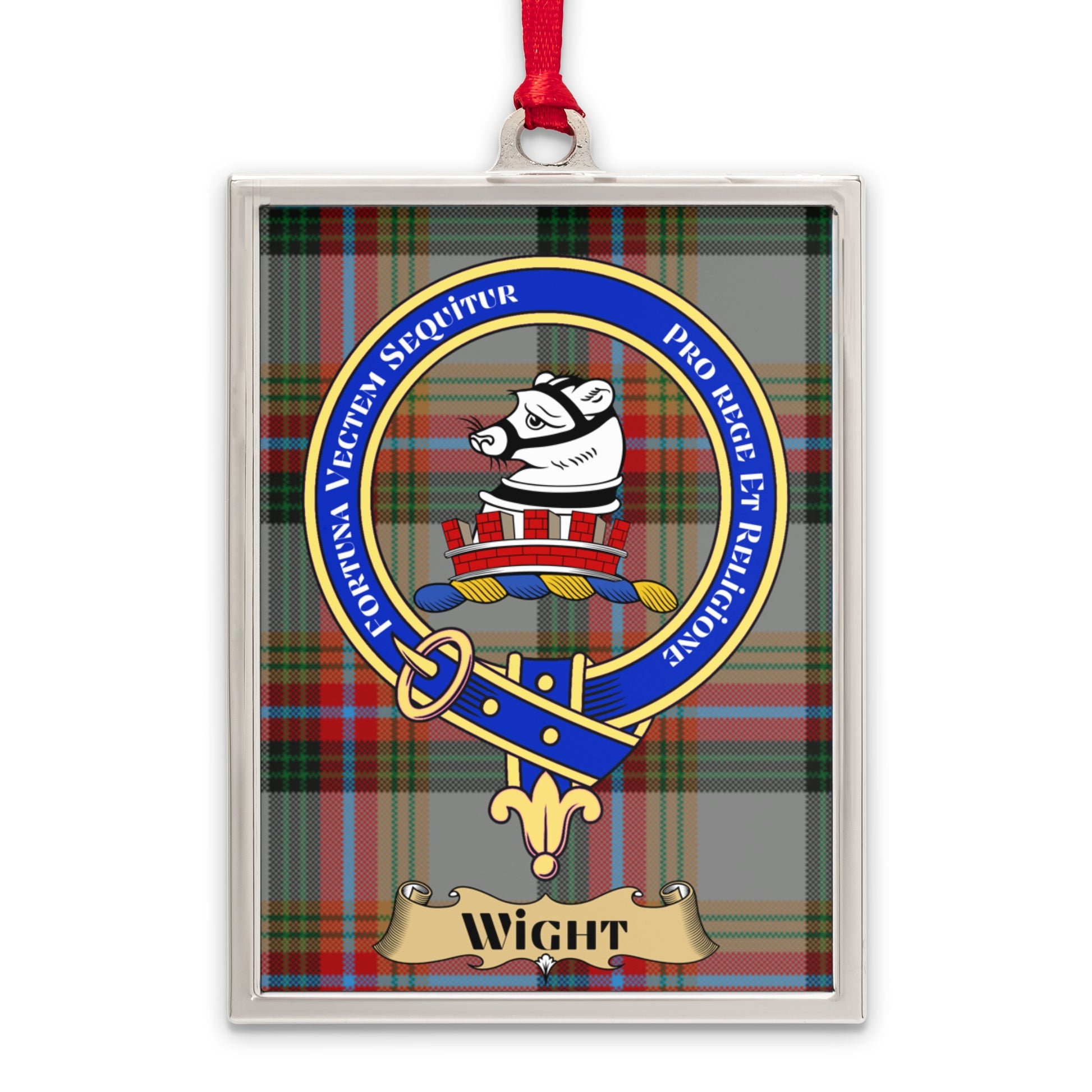 Scottish Tartan Design Wight Family Crest product type