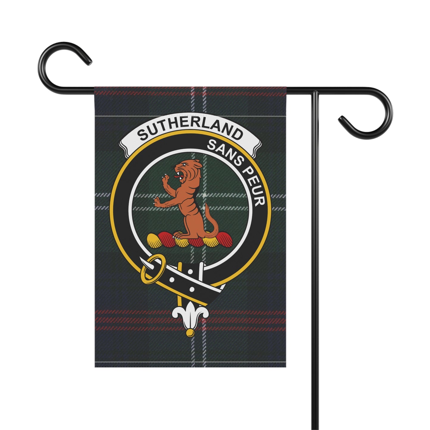 Sutherland Clan Scottish Tartan Crest Garden Flag