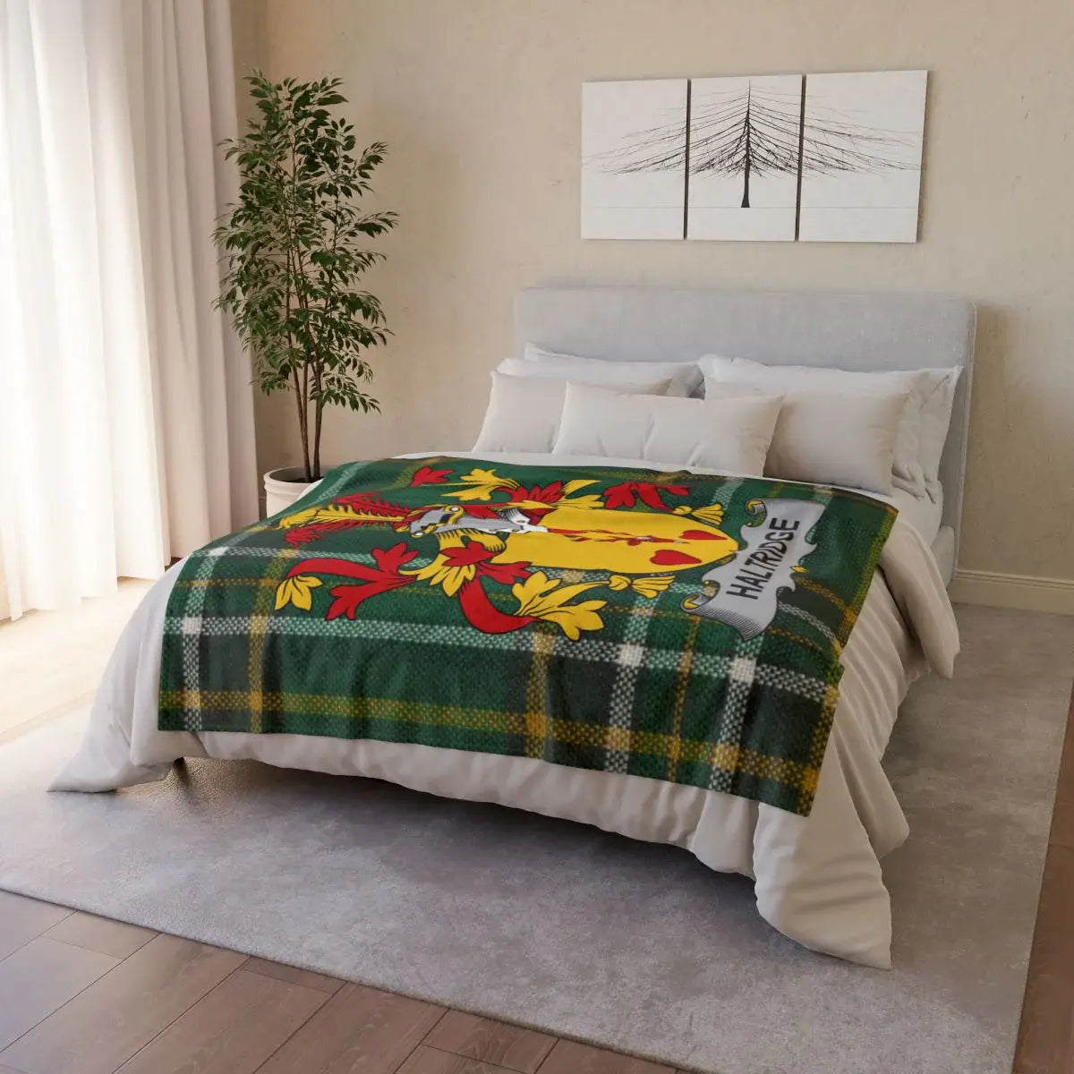 Vibrant Celtic Family Crest Design Fleece Blanket product