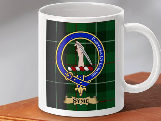 Clan Syme Crest Tartan Mug for Drinkware Product