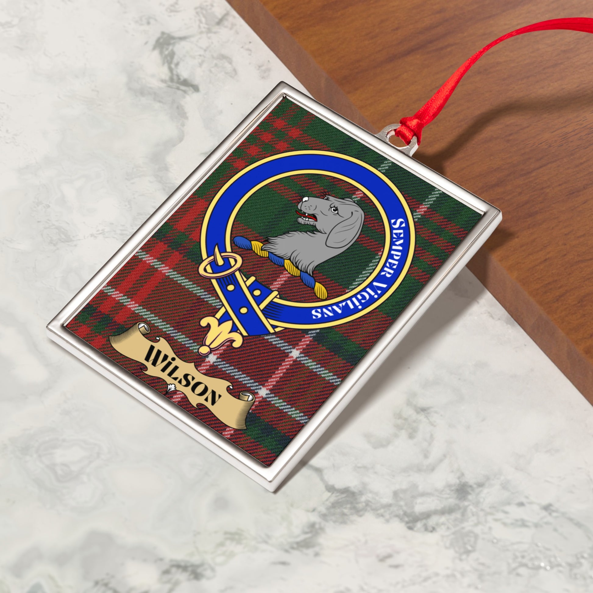 Wilson Tartan Semper Vigilans Clan Crest product