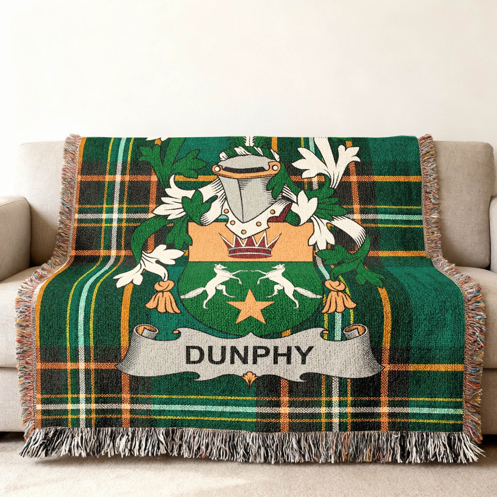 Dunphy Family Plaid Blanket Tartan Crest Throw product type
