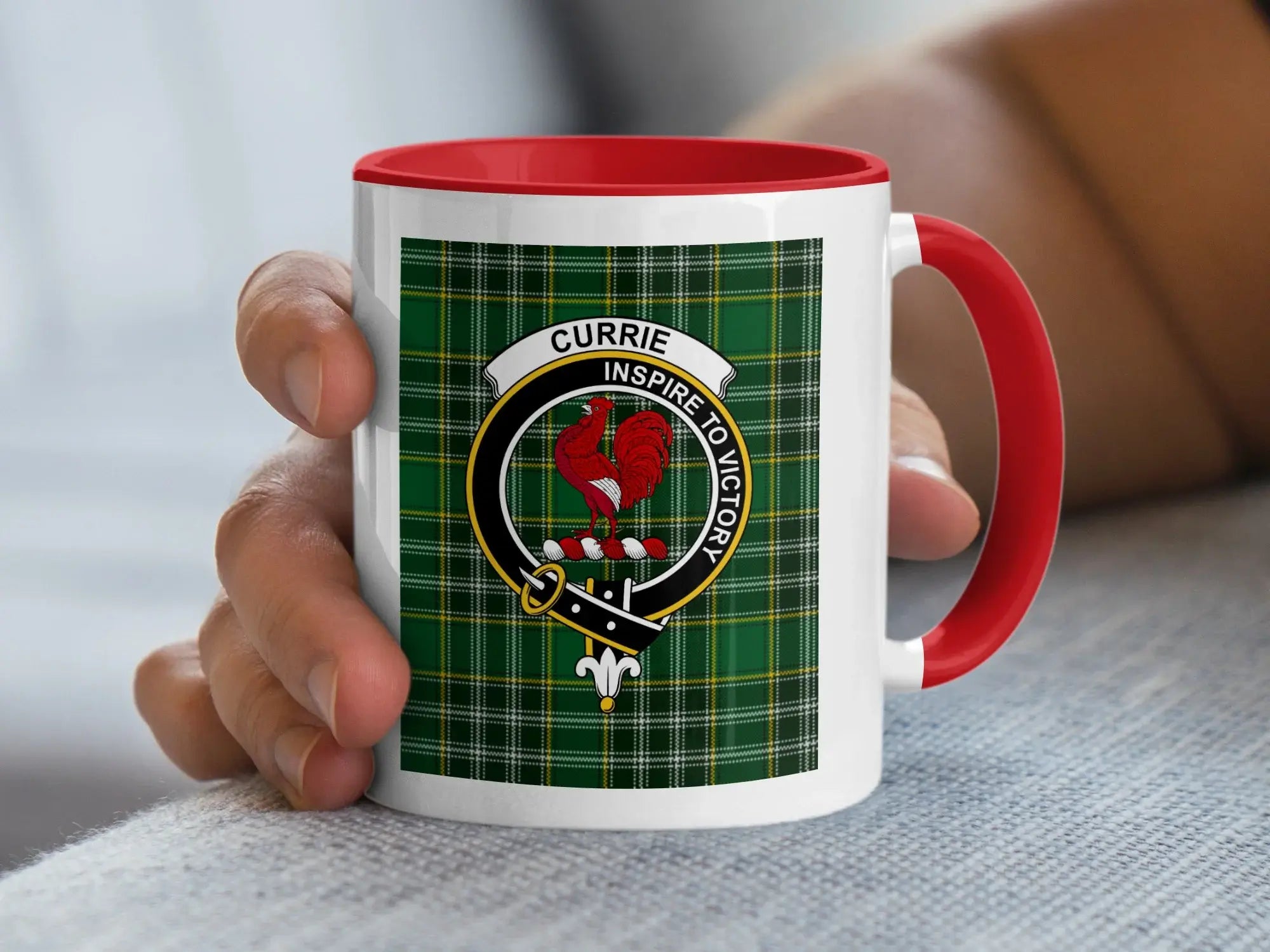 Currie Inspire to Victory Plaid Mug Gift for Coffee Lovers