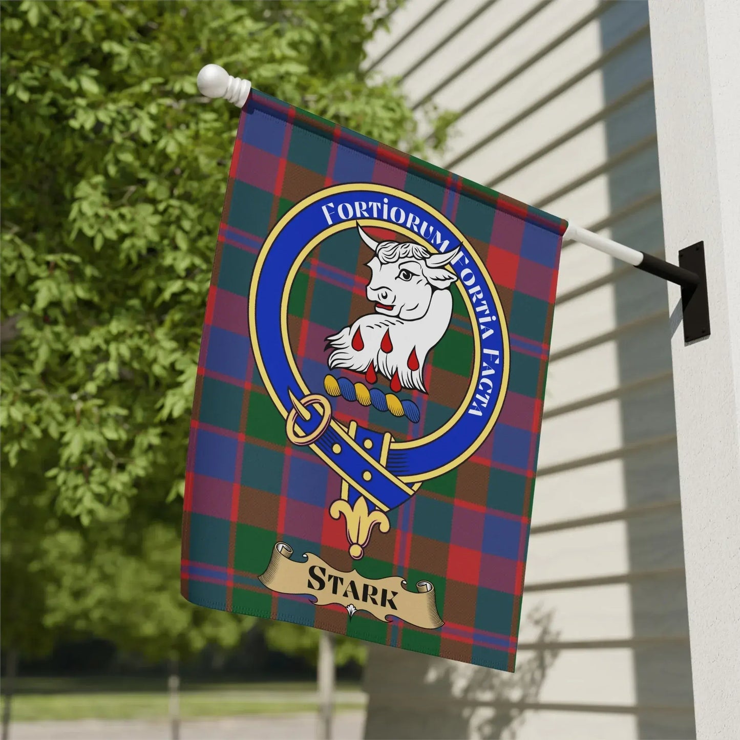 Family Crest Plaid Outdoor Banner Decorative product