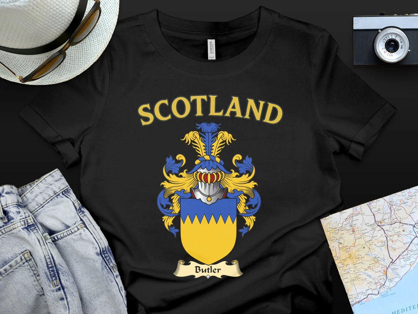 Scotland Butler Family Crest Graphic T-shirt product