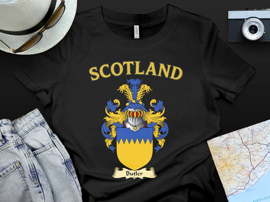 Scotland Butler Family Crest Graphic T-shirt product