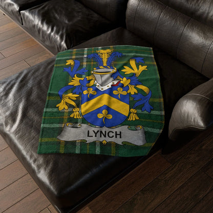Lynch Surname Irish Coat Of Arms Tartan Blanket