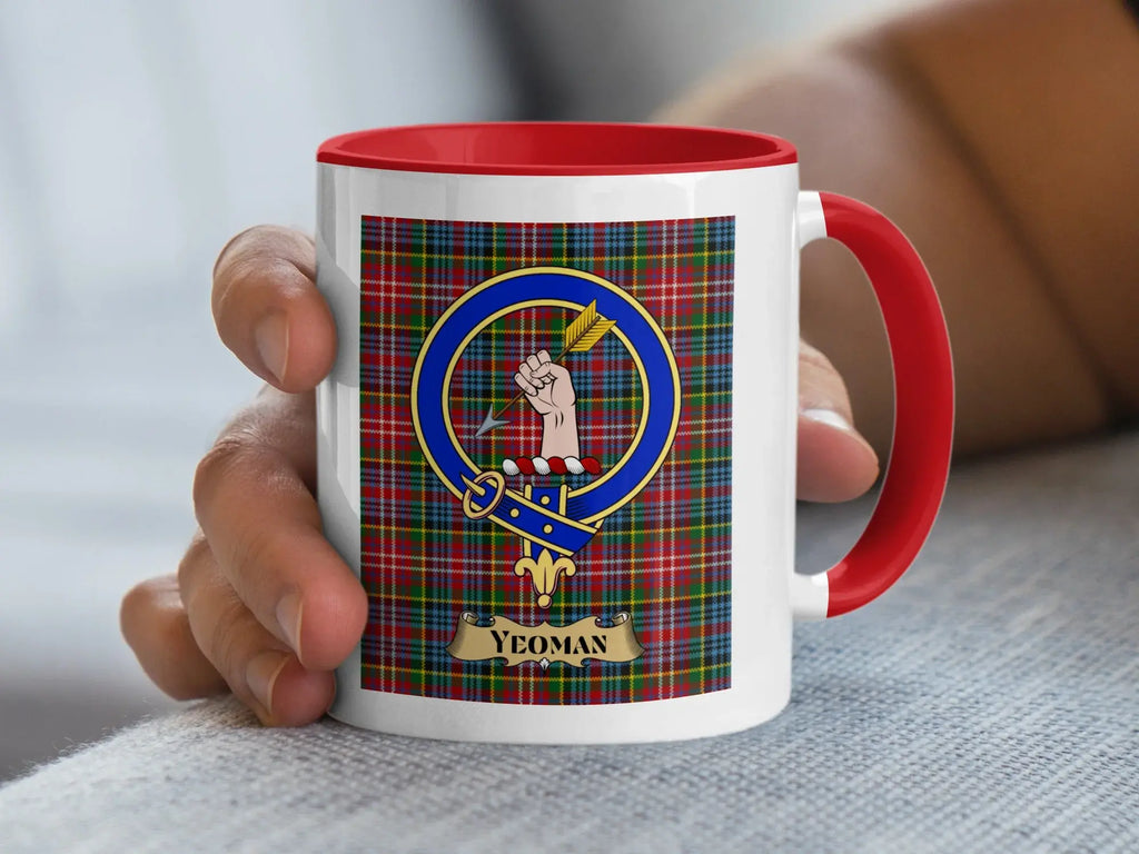 Yeoman family crest ceramic mug for everyday coffee and tea