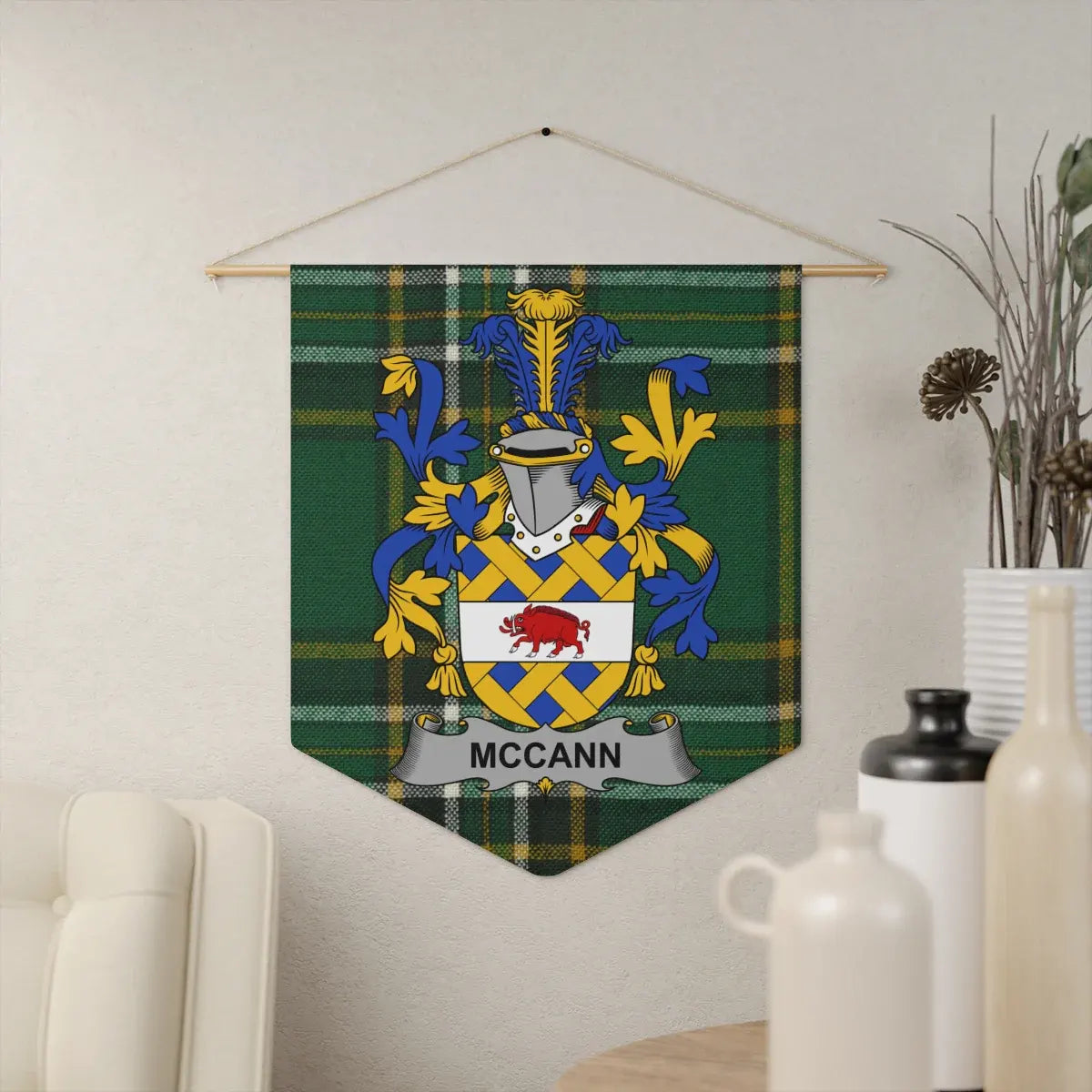 McCann Family Crest Plaid Wall Hanging Decor product