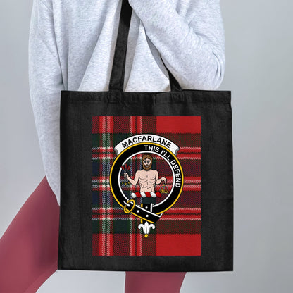 MacFarlane Scottish Clan Crest Tartan Tote Bag - Living Stone Gifts