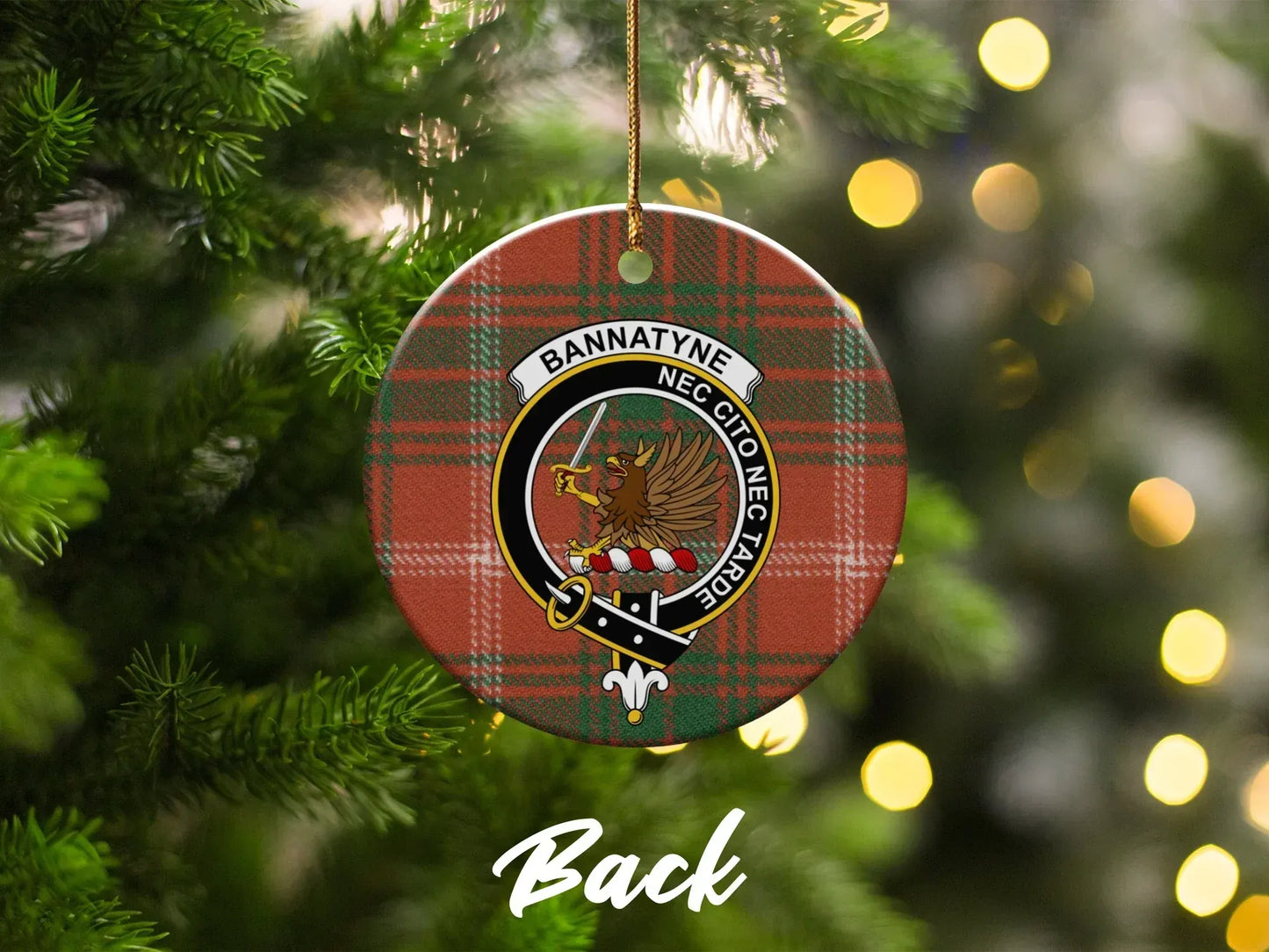 Bannatyne Tartan Christmas Tree Ornament product type