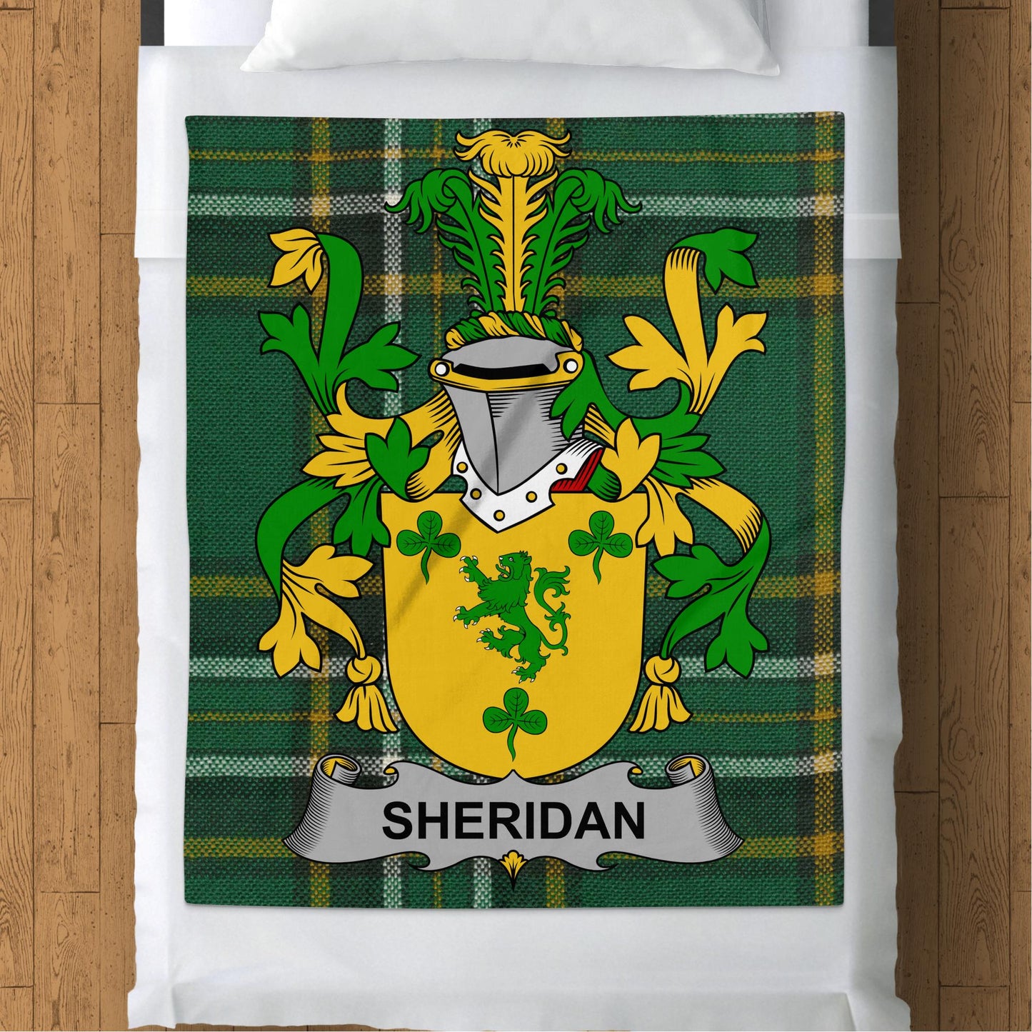 Sheridan Surname Irish Tartan Throw Blanket - Living Stone Gifts