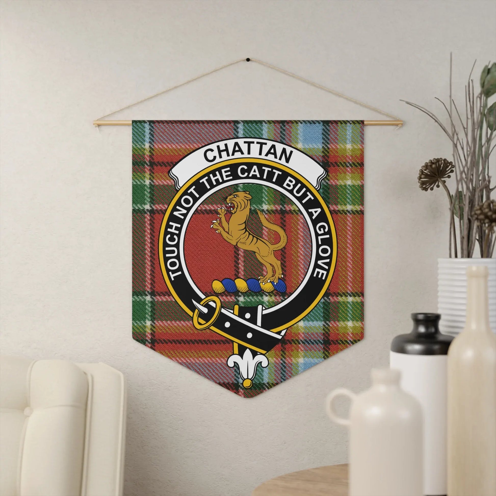 Chattan Clan Plaid Crest Wall Hanging decor product