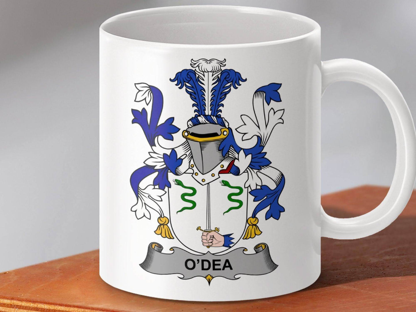 O'Dea Surname Irish Family Crest Mug - Celtic Ancestry Gifts