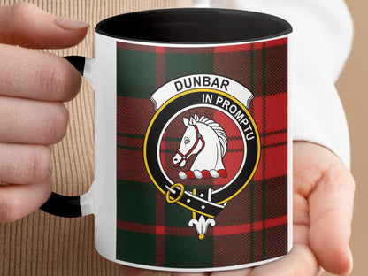 Clan Dunbar Scottish Tartan Crest Mug - Living Stone Gifts