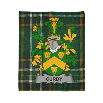 Distinguished Yellow and Green Plaid Crest Blanket product