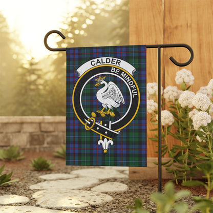 Calder Clan Scottish Tartan Crest Garden Flag