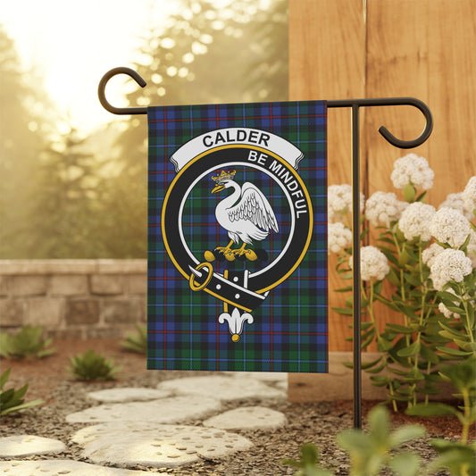 Calder Clan Scottish Tartan Crest Garden Flag