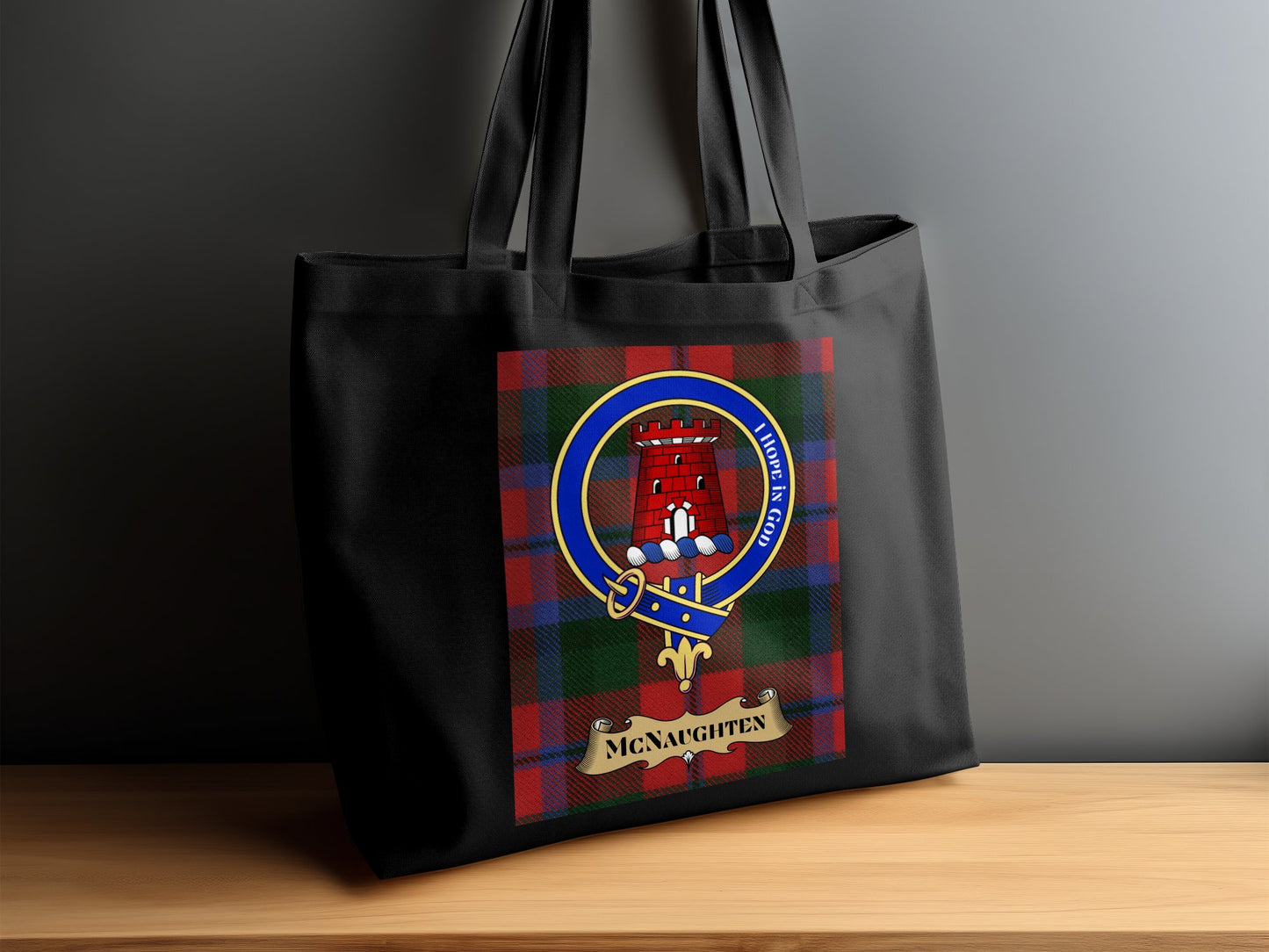 Traditional Scottish Clan Badge McNaughten Tote Bag - Living Stone Gifts