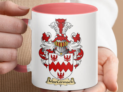 MacCormack Family Coat of Arms Emblem Accent Mug - Living Stone Gifts