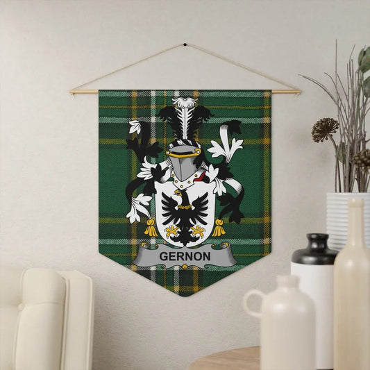 Gernon Family Crest Green Plaid Wall Hanging product
