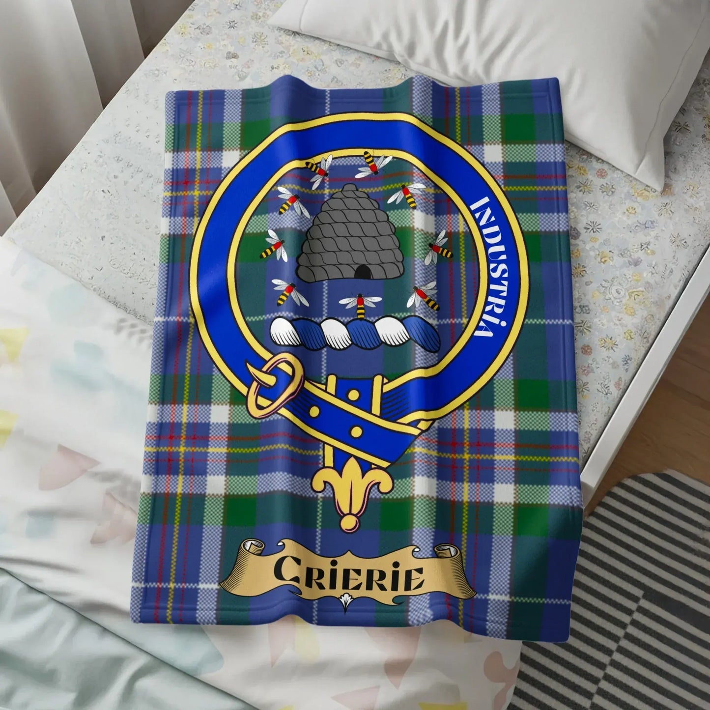 Traditional Clan Crest Grierie Tartan Blanket product