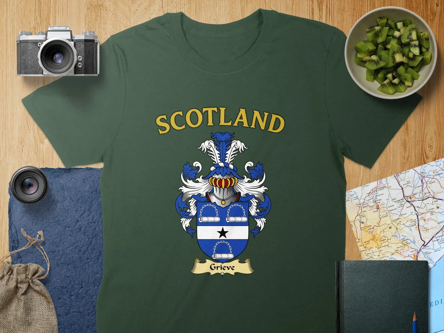Scotland Grieve Family Crest Emblem T-Shirt product