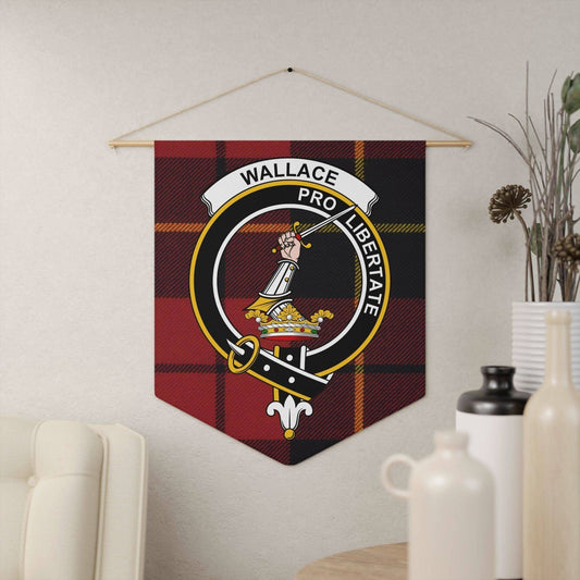 Wallace Clan Tartan Pro Liberate Wall Pennant - Celtic Ancestry Gifts