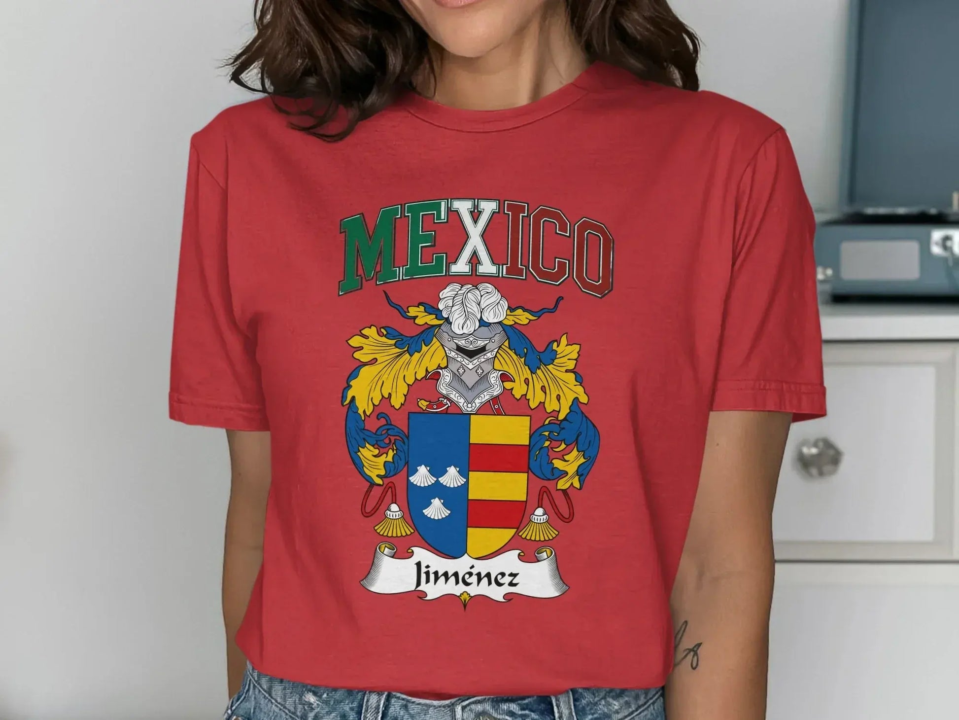 Mexico Jiménez Family Crest Design T-shirt product type
