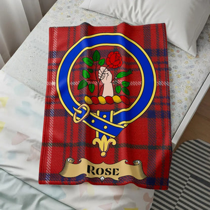 Clan Crest With Tartan Throw Blanket product type