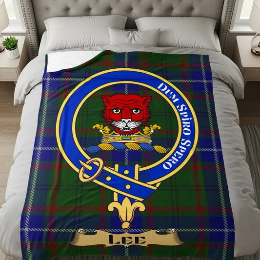 Clan Crest Tartan Emblem Lee Bedspread product type
