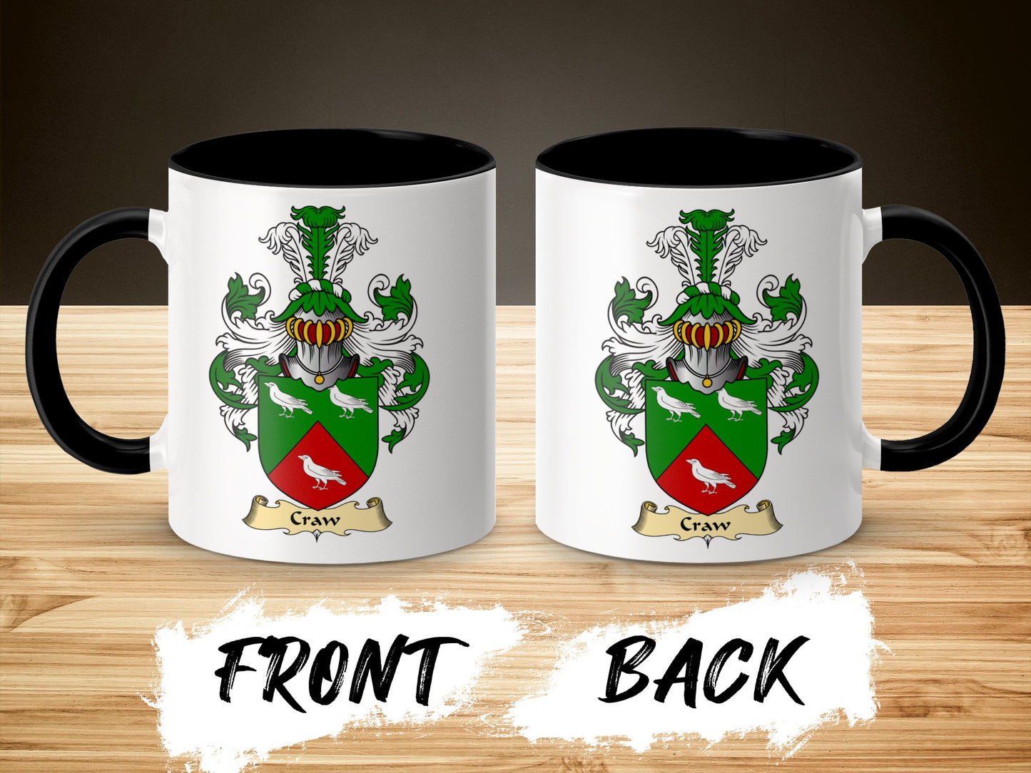 Craw Scottish Clan Coat of Arms Family Crest Mug - Living Stone Gifts