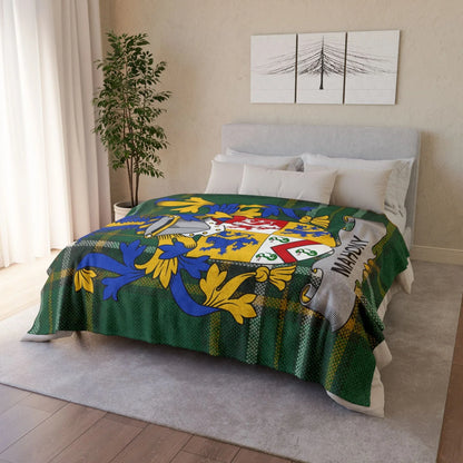 Mahony Surname Irish Coat Of Arms Tartan Blanket