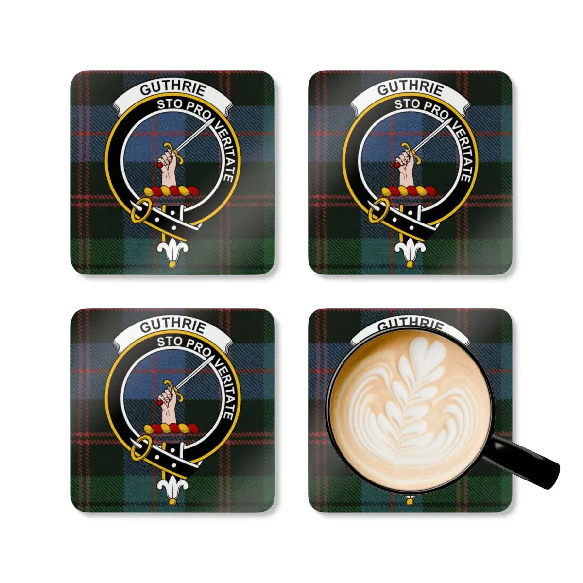 Guthrie Sto Pro Veritate Tartan Plaid Coaster product