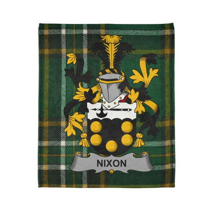 Nixon Tartan Plaid Coat of Arms Design Blanket product