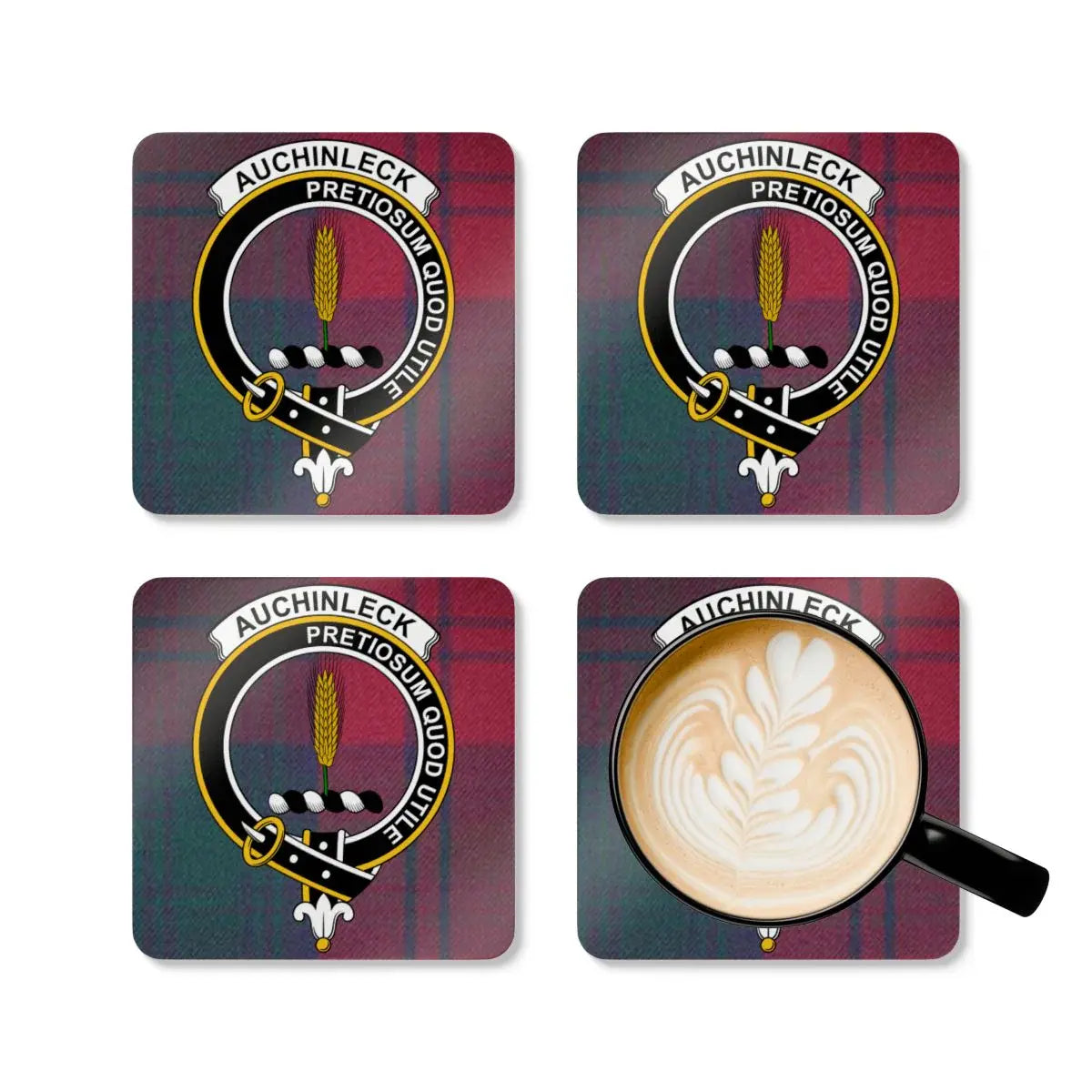 Auchinleck Clan Crest Coasters Set for Home Kitchen product